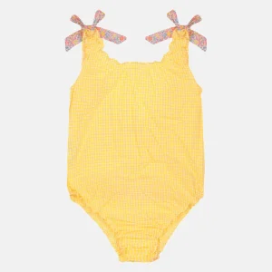 Costume Intero Cotone Patchwork Liberty Emma Giallo