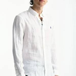 Camicia in lino bianco